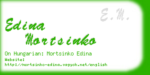 edina mortsinko business card